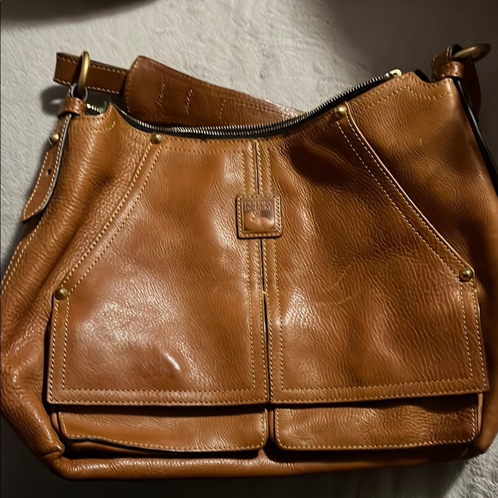 Brown Leather Dooney and Bourke Kingston Hobo